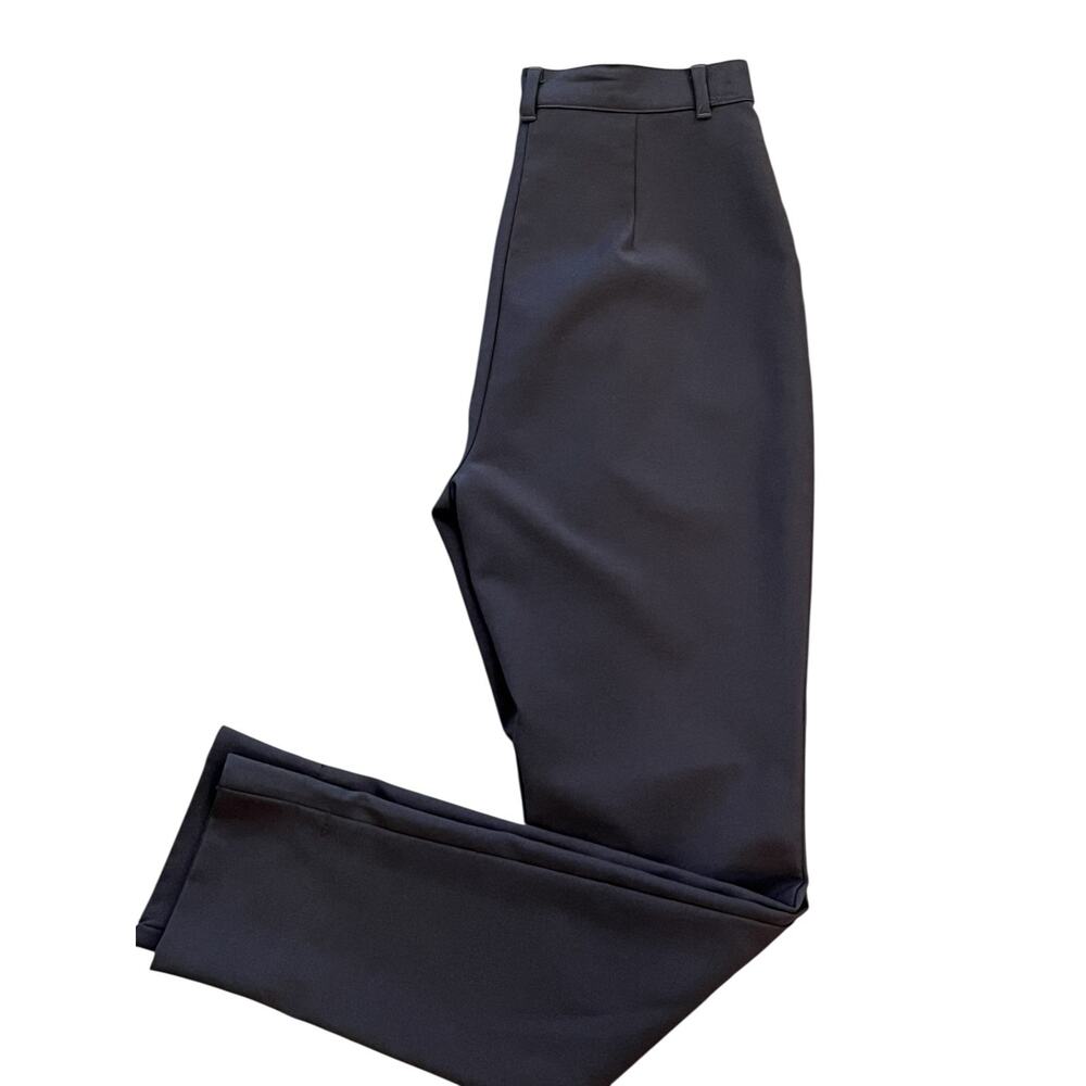 Sisley Women’s Hi‑Rise Straight Leg Trousers Size 40 Navy Y2K Career Pants
